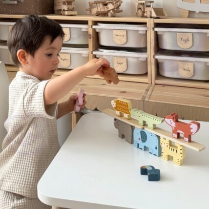 TOOKY TOY Medinės kaladėlės dėlionė Gyvūnėliai Montessori 9 el. 2 TOOKY TOY Medinės kaladėlės dėlionė Gyvūnėliai Montessori 9 el. 2