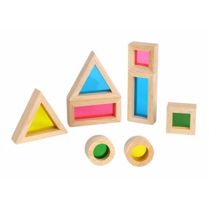 TOOKY TOY Medinės spalvotos kaladėlės su veidrodžiais rinkinys 8 vnt. FSC 4 TOOKY TOY Medinės spalvotos kaladėlės su veidrodžiais rinkinys 8 vnt. FSC 4