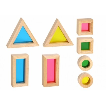 TOOKY TOY Medinės spalvotos kaladėlės su veidrodžiais rinkinys 8 vnt. FSC 7 TOOKY TOY Medinės spalvotos kaladėlės su veidrodžiais rinkinys 8 vnt. FSC 7