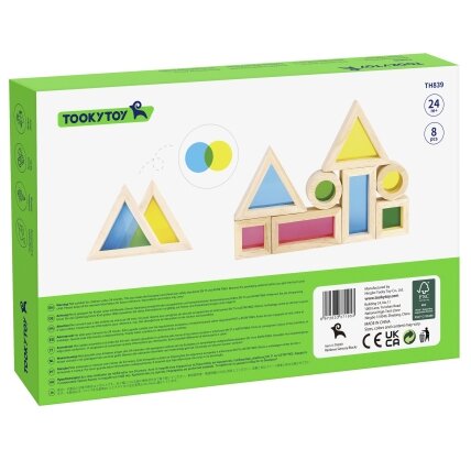 TOOKY TOY Medinės spalvotos kaladėlės su veidrodžiais rinkinys 8 vnt. FSC 9 TOOKY TOY Medinės spalvotos kaladėlės su veidrodžiais rinkinys 8 vnt. FSC 9