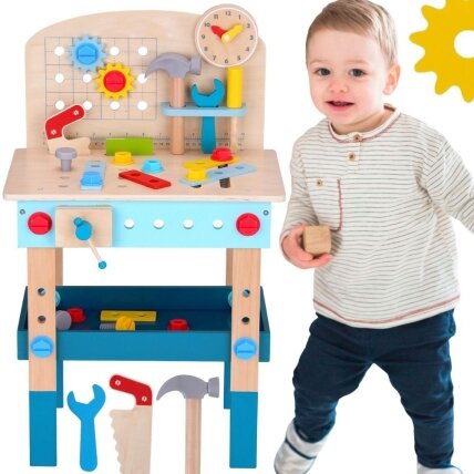 TOOKY TOY Medinis meistravimo stalas dirbtuvės