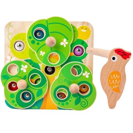 TOOKY TOY Medinis vikrumo žaidimas 2in1 Ištrauk kirmėlytes vaikams 11