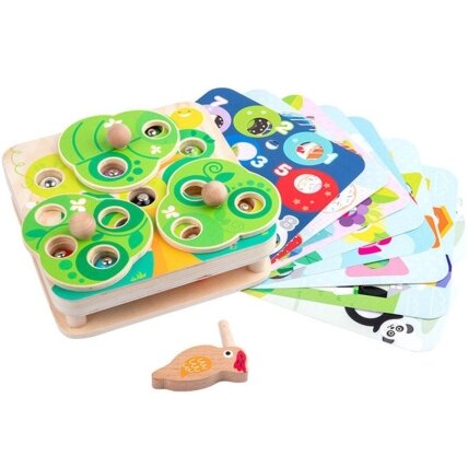 TOOKY TOY Medinis vikrumo žaidimas 2in1 Ištrauk kirmėlytes vaikams 12