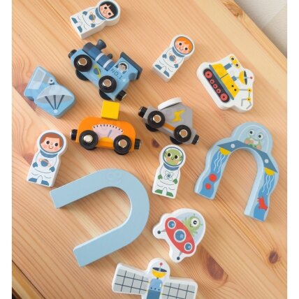 TOOKY TOY Medinis kosminis traukinukas – bėgių rinkinys 6 TOOKY TOY Medinis kosminis traukinukas – bėgių rinkinys 6
