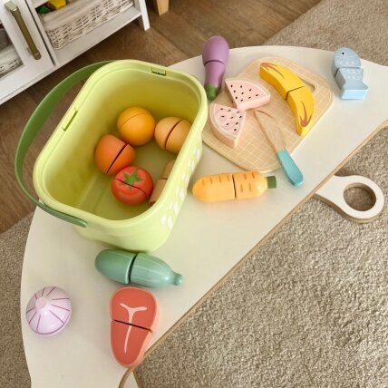 TOOKY TOY Medinis maisto rinkinys daržovės ir vaisiai 11 TOOKY TOY Medinis maisto rinkinys daržovės ir vaisiai 11