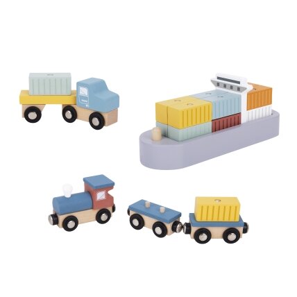 TOOKY TOY Medinis uosto krano rinkinys 8