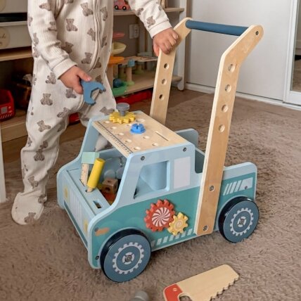 TOOKY TOY Medinė vaikštynė automobiliukas Mini dirbtuvės STEM 3 TOOKY TOY Medinė vaikštynė automobiliukas Mini dirbtuvės STEM 3