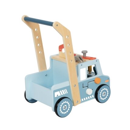 TOOKY TOY Medinė vaikštynė automobiliukas Mini dirbtuvės STEM 7