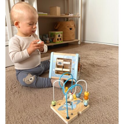 TOOKY TOY Medinė veiklų kubas Kosmosas Rūšiuoklis Labirintas 2 TOOKY TOY Medinė veiklų kubas Kosmosas Rūšiuoklis Labirintas 2