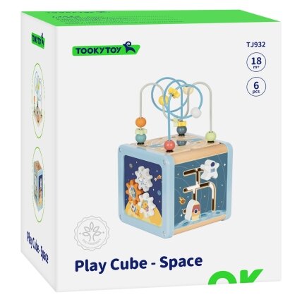 TOOKY TOY Medinė veiklų kubas Kosmosas Rūšiuoklis Labirintas 10 TOOKY TOY Medinė veiklų kubas Kosmosas Rūšiuoklis Labirintas 10