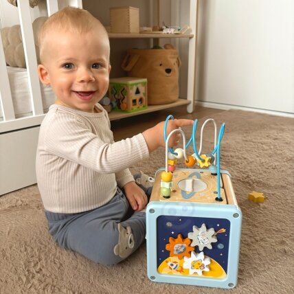 TOOKY TOY Medinė veiklų kubas Kosmosas Rūšiuoklis Labirintas 1 TOOKY TOY Medinė veiklų kubas Kosmosas Rūšiuoklis Labirintas 1