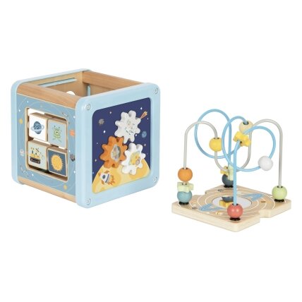 TOOKY TOY Medinė veiklų kubas Kosmosas Rūšiuoklis Labirintas 8 TOOKY TOY Medinė veiklų kubas Kosmosas Rūšiuoklis Labirintas 8