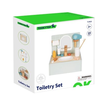 TOOKY TOY Toilet Bathroom Medinis tualeto ir vonios kambario rinkinys su priedais 12 TOOKY TOY Toilet Bathroom Medinis tualeto ir vonios kambario rinkinys su priedais 12