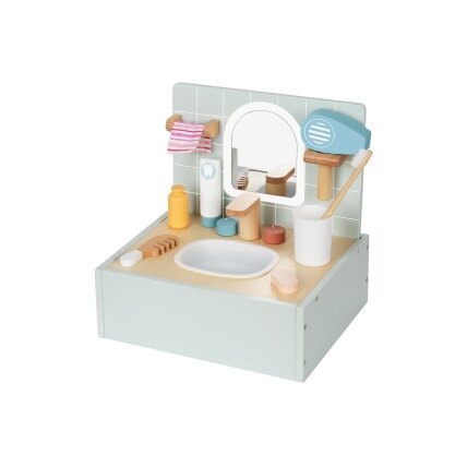 TOOKY TOY Toilet Bathroom Medinis tualeto ir vonios kambario rinkinys su priedais 9 TOOKY TOY Toilet Bathroom Medinis tualeto ir vonios kambario rinkinys su priedais 9