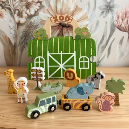 TOOKY TOY Mini ZOO rinkinys Nešiojamas rinkinys krepšys gyvūnai 2 TOOKY TOY Mini ZOO rinkinys Nešiojamas rinkinys krepšys gyvūnai 2