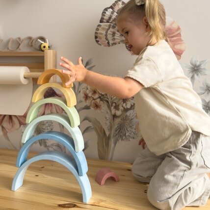 TOOKY TOY Pastelinė dėlionė Medinės Montessori kaladėlės Vaivorykštė 8 TOOKY TOY Pastelinė dėlionė Medinės Montessori kaladėlės Vaivorykštė 8