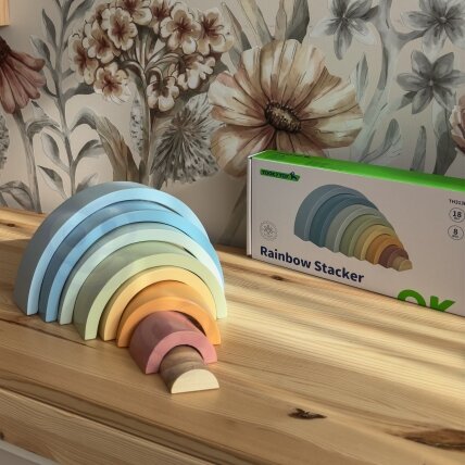 TOOKY TOY Pastelinė dėlionė Medinės Montessori kaladėlės Vaivorykštė 6 TOOKY TOY Pastelinė dėlionė Medinės Montessori kaladėlės Vaivorykštė 6