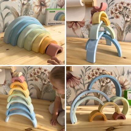 TOOKY TOY Pastelinė dėlionė Medinės Montessori kaladėlės Vaivorykštė 7 TOOKY TOY Pastelinė dėlionė Medinės Montessori kaladėlės Vaivorykštė 7