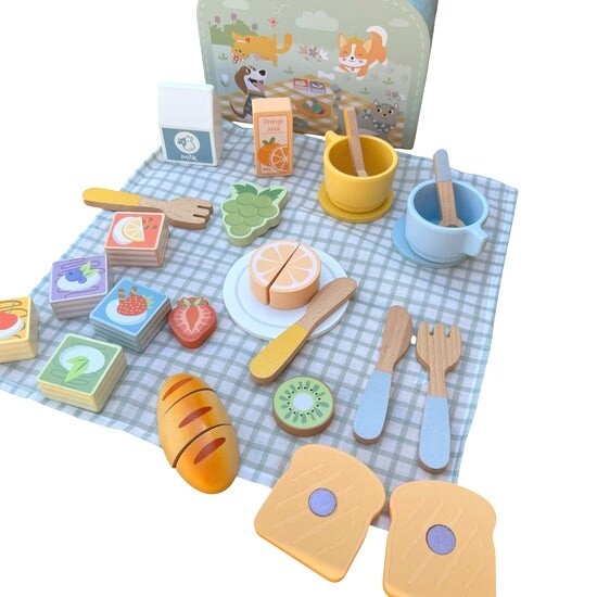 TOOKY TOY Pikniko rinkinys Pjaustomi vaisiai Pusryčių rinkinys 10 TOOKY TOY Pikniko rinkinys Pjaustomi vaisiai Pusryčių rinkinys 10
