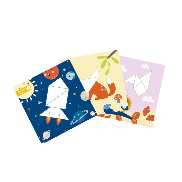 TOOKY TOY Tangram dėlionė vaikams – formų mokymasis, figūros, formos, 18 el. 12 TOOKY TOY Tangram dėlionė vaikams – formų mokymasis, figūros, formos, 18 el. 12