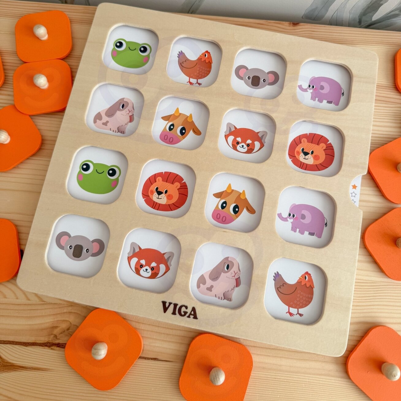 Viga Memory atminties žaidimas „Atspėk paveikslėlius“ 10 kortelių Montessori 2