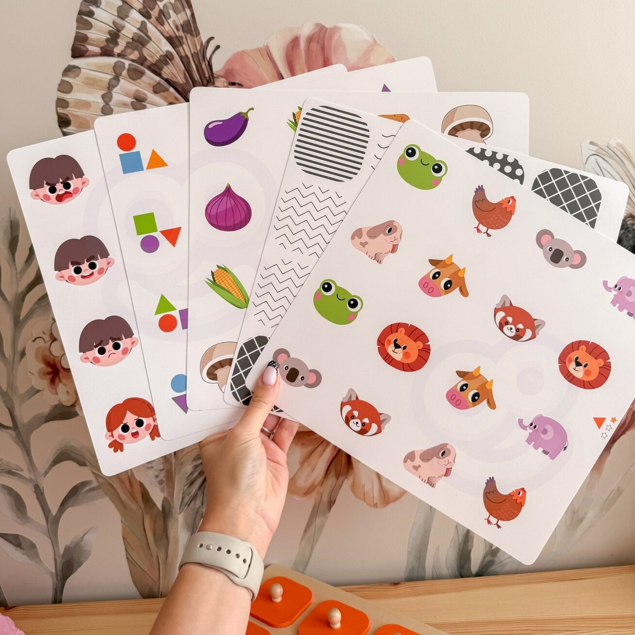 Viga Memory atminties žaidimas „Atspėk paveikslėlius“ 10 kortelių Montessori 5