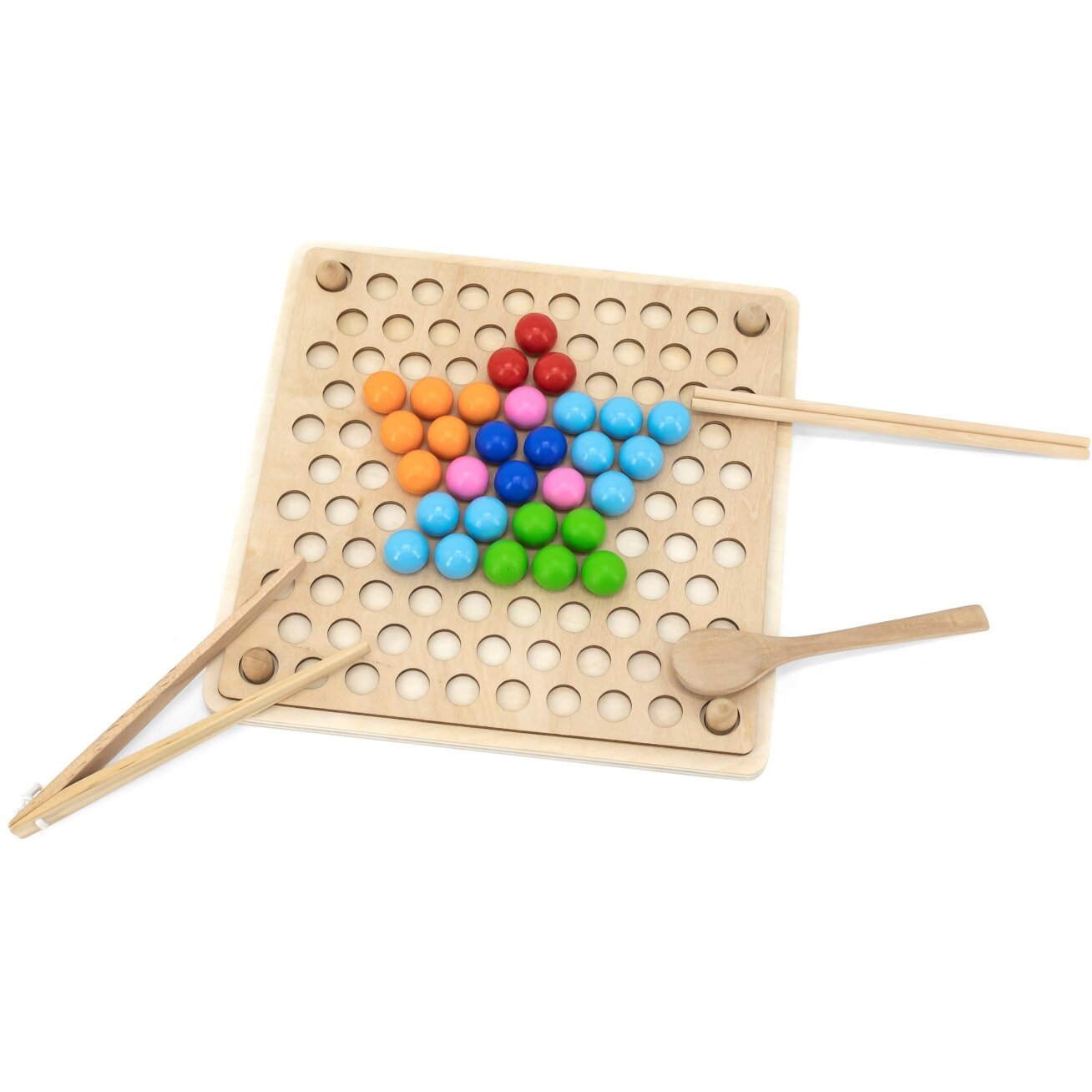 VIGA Medinis žaidimas „Pagauk ir suderink“ su kamuoliukais, Montessori dėlionė 7