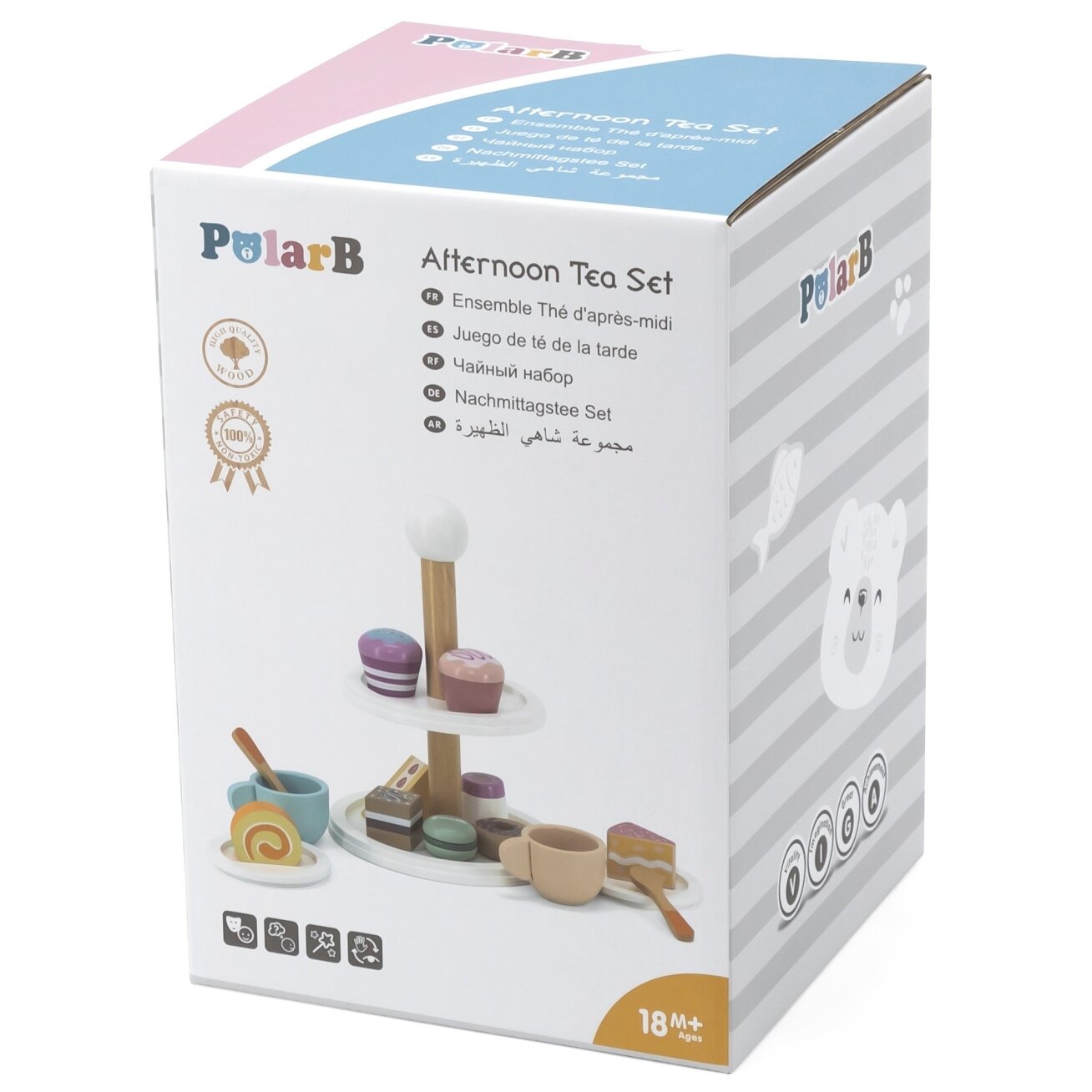 VIGA PolarB medinė etažerė su keksiukais, sausainiais ir kava, rinkinys 15 vnt. 9