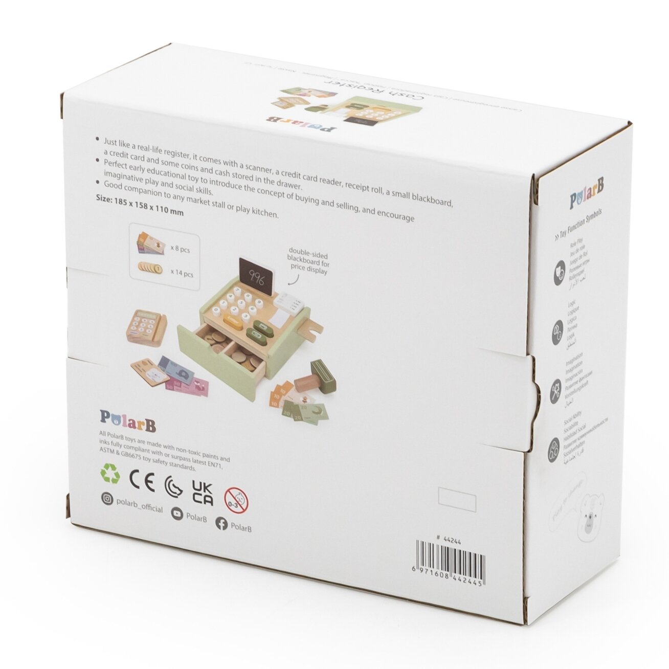 VIGA PolarB medinė parduotuvės kasa, žalia 7 VIGA PolarB medinė parduotuvės kasa, žalia 7