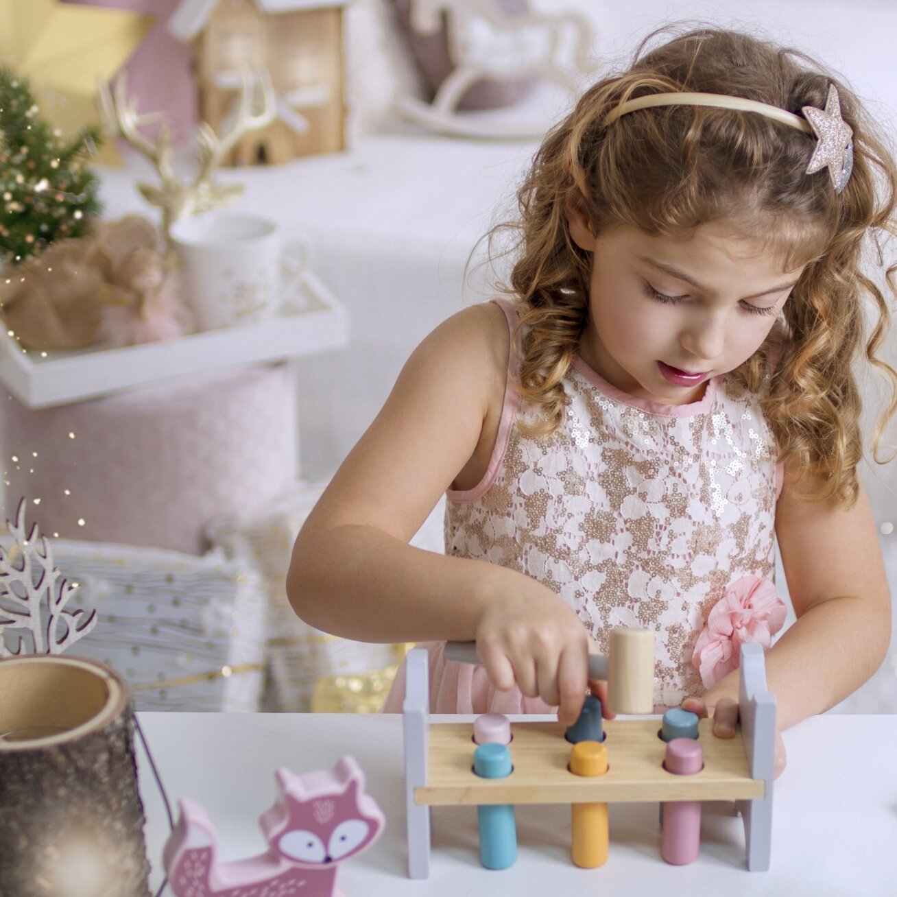 VIGA PolarB Medinis kalimo suoliukas su plaktuku - Montessori 4 VIGA PolarB Medinis kalimo suoliukas su plaktuku - Montessori 4