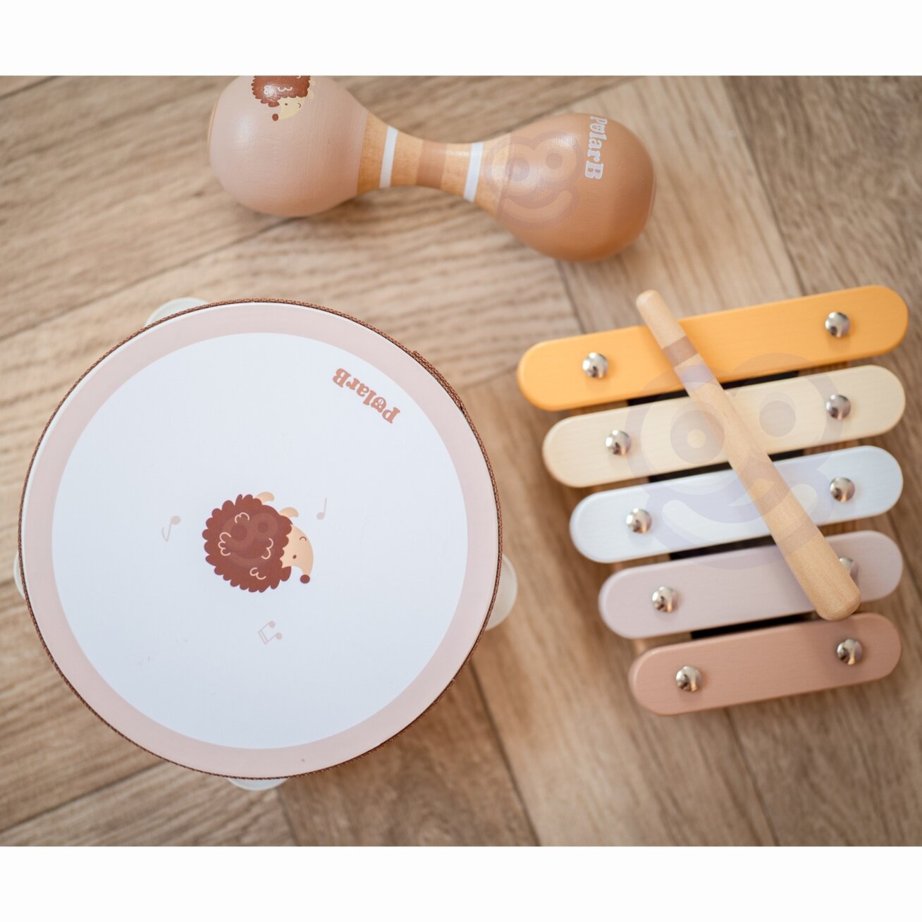 VIGA PolarB muzikos instrumentų rinkinys su ežiuku 3 VIGA PolarB muzikos instrumentų rinkinys su ežiuku 3
