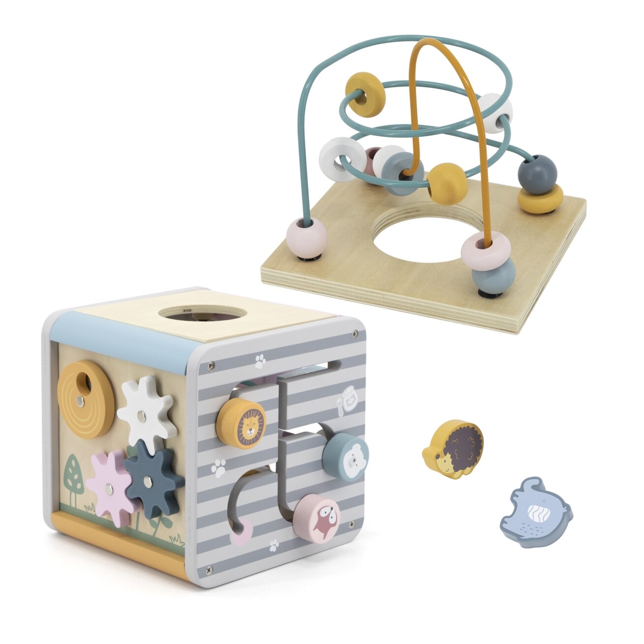 VIGA PolarB Activity Box medinis edukacinis žaidimų centras 5 viename kubas 10 VIGA PolarB Activity Box medinis edukacinis žaidimų centras 5 viename kubas 10
