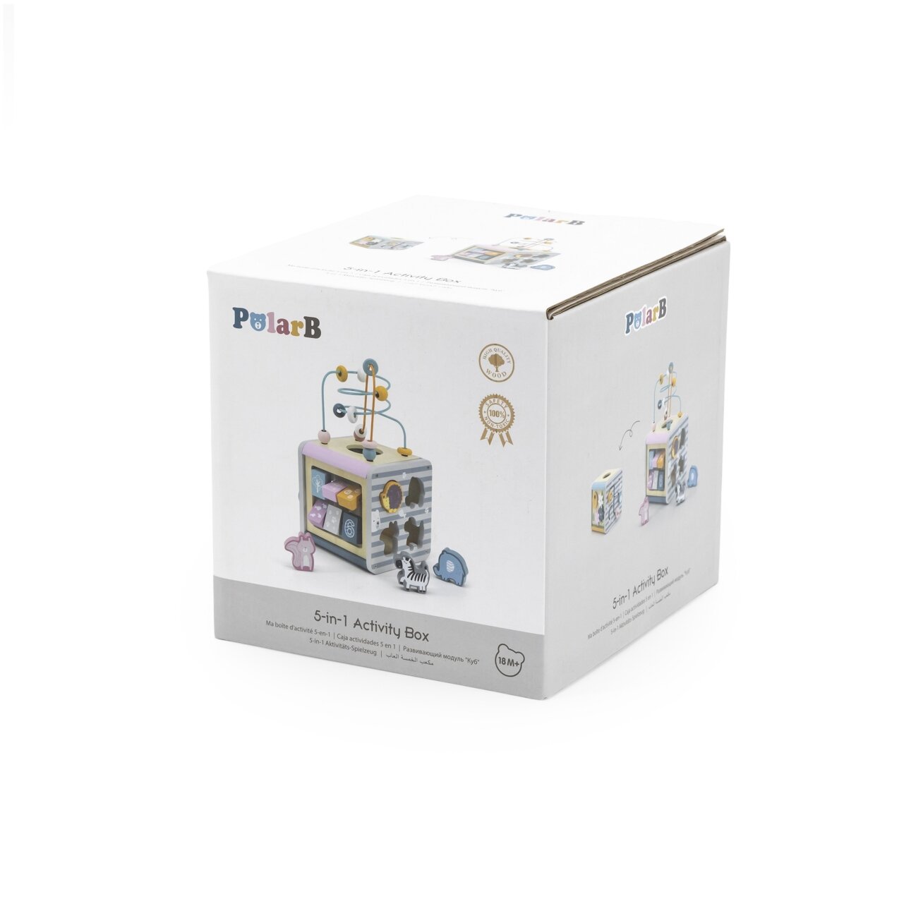 VIGA PolarB Activity Box medinis edukacinis žaidimų centras 5 viename kubas 13