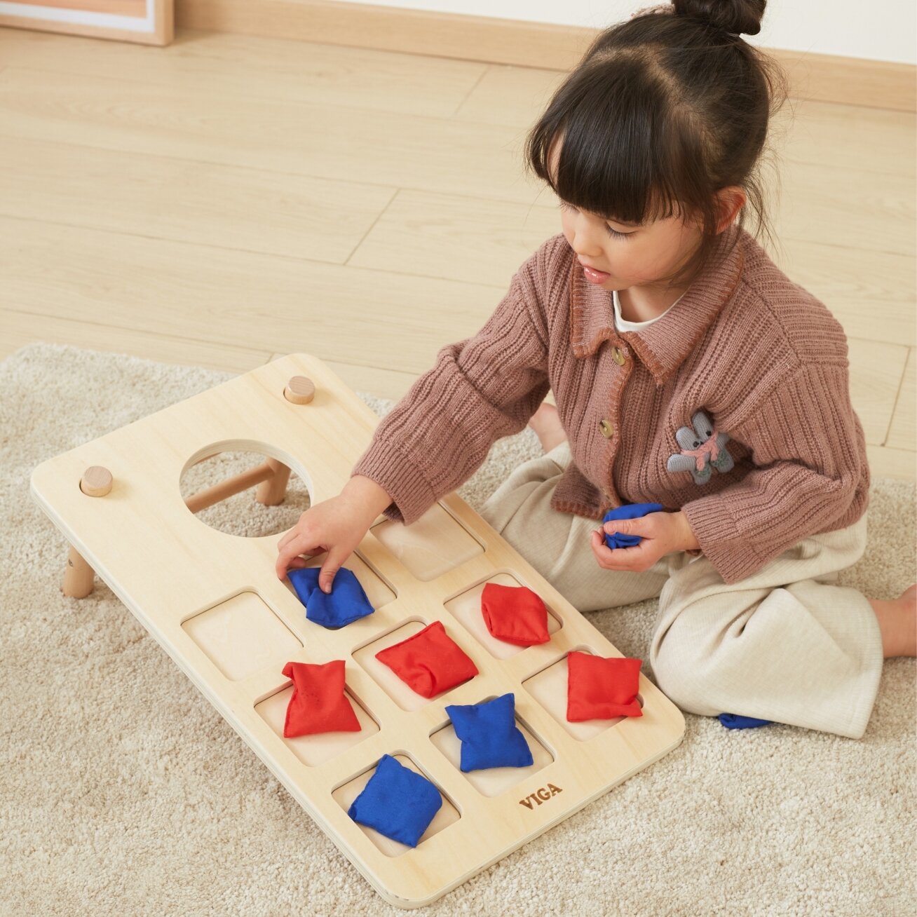 Viga Vikrumo žaidimas 2in1 Kryžiukai ir nuliukai + Cornhole – metimas į taikinį 1