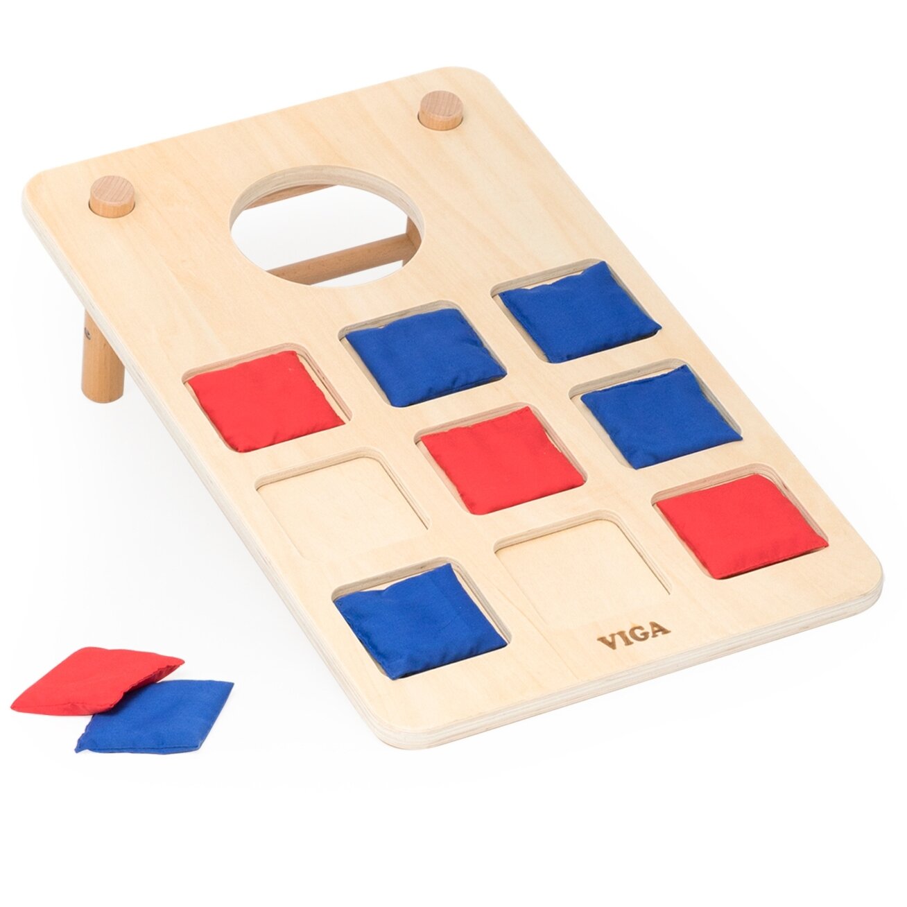 Viga Vikrumo žaidimas 2in1 Kryžiukai ir nuliukai + Cornhole – metimas į taikinį Viga Vikrumo žaidimas 2in1 Kryžiukai ir nuliukai + Cornhole – metimas į taikinį