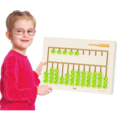 Viga Toys Sensorinė lenta Abėcėlės mokymuisi