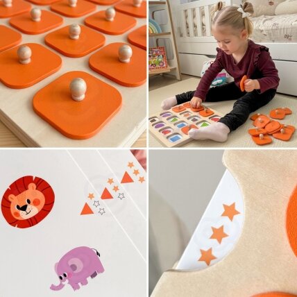 Viga Memory atminties žaidimas „Atspėk paveikslėlius“ 10 kortelių Montessori 10