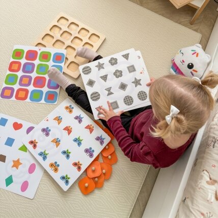 Viga Memory atminties žaidimas „Atspėk paveikslėlius“ 10 kortelių Montessori 8