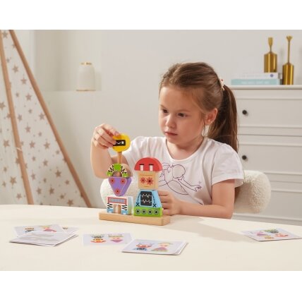 VIGA piramidės dėlionė Robotai + Raštai 8 el. 6