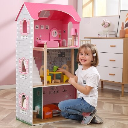 VIGA Didelis medinis lėlių namelis 6 VIGA Didelis medinis lėlių namelis 6
