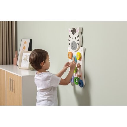 VIGA medinė manipuliacinė lentelė Zebra FSC sertifikatas Montessori 6