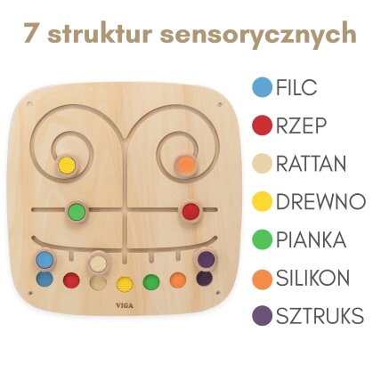 VIGA medinė sensorinė manipuliacinė lenta-labirintas „Paliesk ir priderink“ 8 VIGA medinė sensorinė manipuliacinė lenta-labirintas „Paliesk ir priderink“ 8
