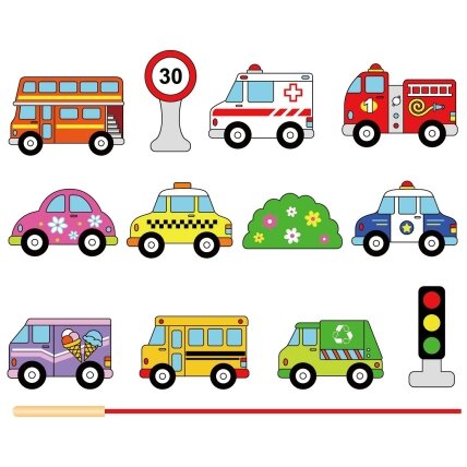 VIGA mediniai kaladėliai – pervėrimo/varstymo rinkinys Automobiliai 2 VIGA mediniai kaladėliai – pervėrimo/varstymo rinkinys Automobiliai 2