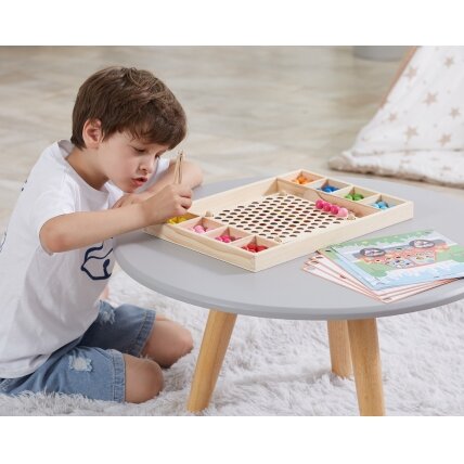 VIGA Medinis žaidimas „Pagauk ir suderink“ su kamuoliukais, Montessori dėlionė 6