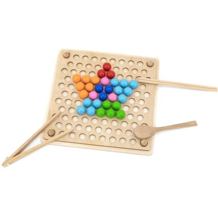 VIGA Medinis žaidimas „Pagauk ir suderink“ su kamuoliukais, Montessori dėlionė 7
