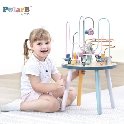 VIGA PolarB medinis edukacinis manipuliacinis staliukas – Montessori pervėrimo labirintas 5 VIGA PolarB medinis edukacinis manipuliacinis staliukas – Montessori pervėrimo labirintas 5