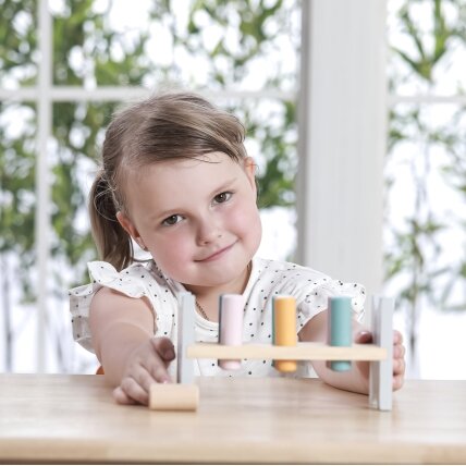 VIGA PolarB Medinis kalimo suoliukas su plaktuku - Montessori 2
