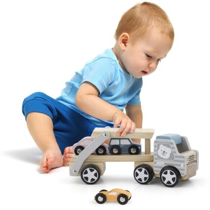 VIGA PolarB medinis autovežis su Montessori automobiliukais 13 VIGA PolarB medinis autovežis su Montessori automobiliukais 13