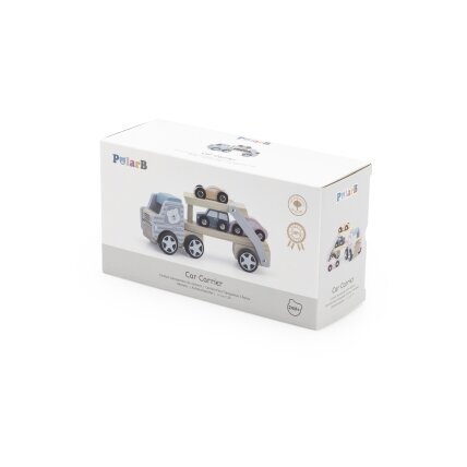 VIGA PolarB medinis autovežis su Montessori automobiliukais 14