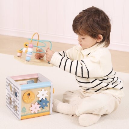 VIGA PolarB Activity Box medinis edukacinis žaidimų centras 5 viename kubas 1